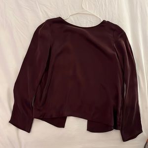 NWOT silk button back blouse size XS